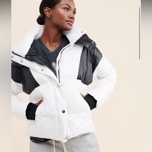 Varley Black and White Puffer Jacket
